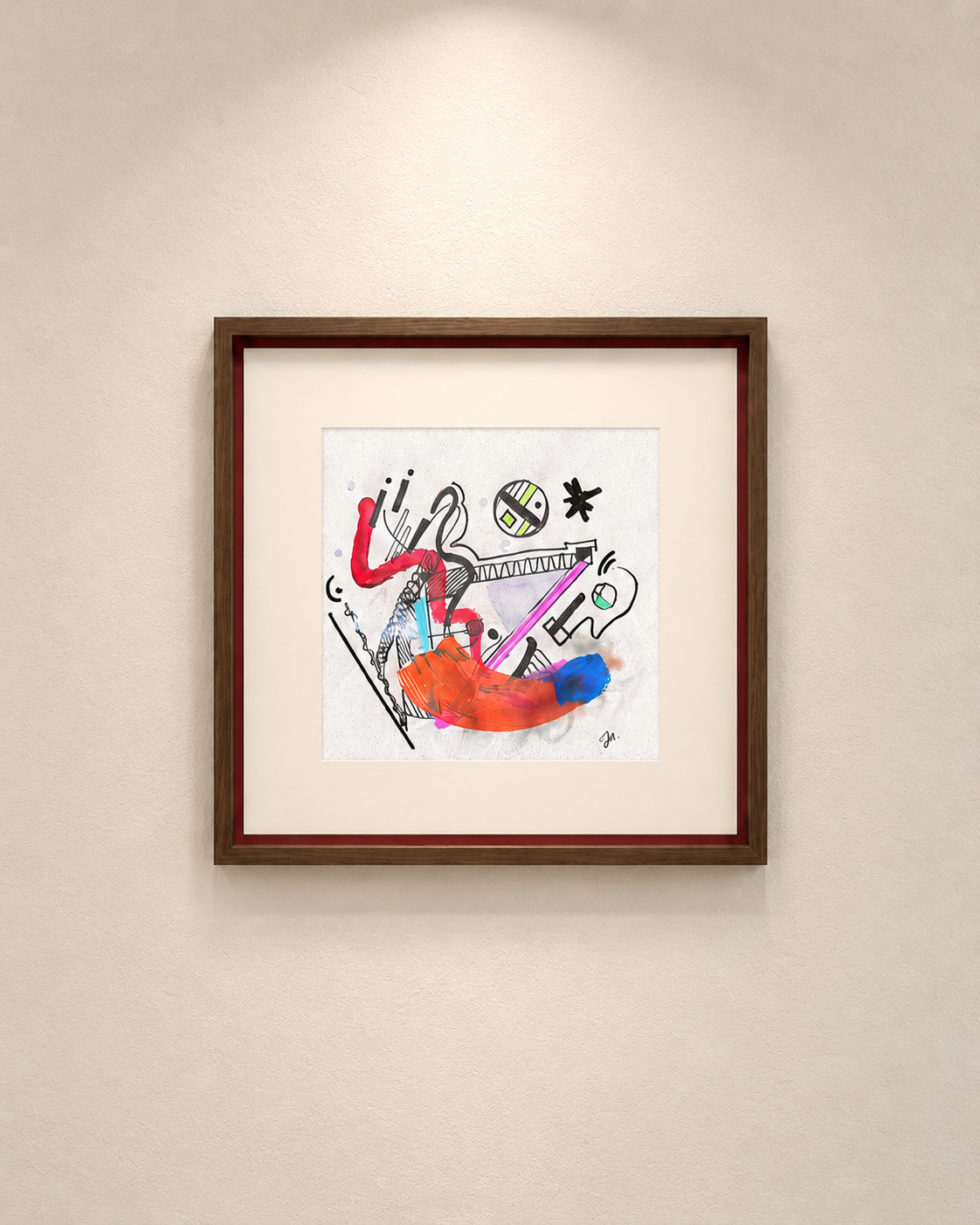 Obra Impulsos 3, técnica mixta de Juan Miguel Benito