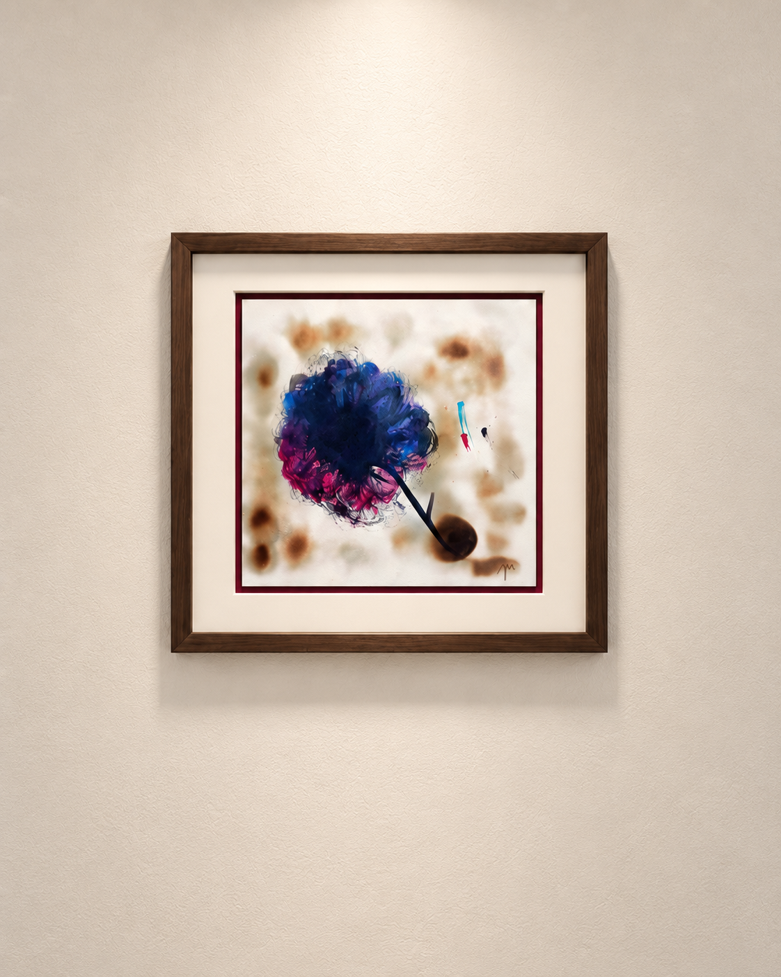 Obra Y se cayó la flor, técnica mixta de Juan Miguel Benito