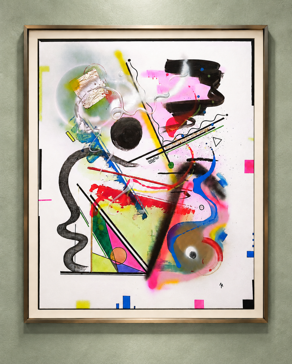 Obra Mis amigos, técnica mixta de Juan Miguel Benito